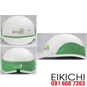 Nhà Hàng BioGarten in logo lên nón bảo hiểm Eikichi